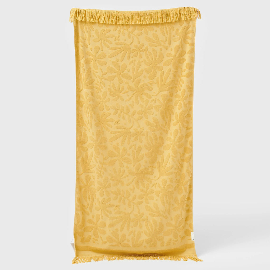 Sunnylife Luksus Badehåndklæde - Mango Bay Golden Mustard
