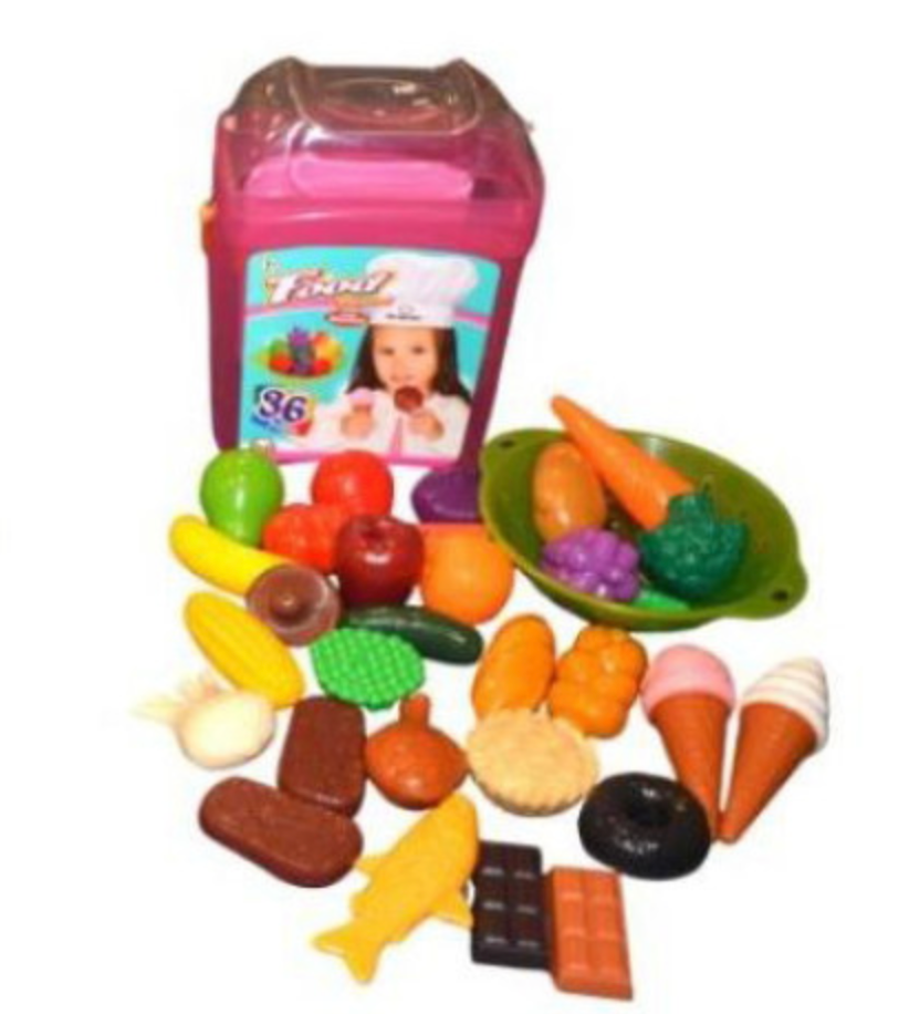 Legemad plast spand med 36 dele