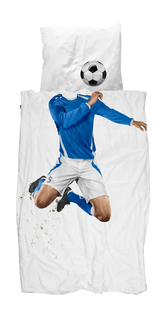SNURK Sengetøj - Fodboldspiller blå Junior