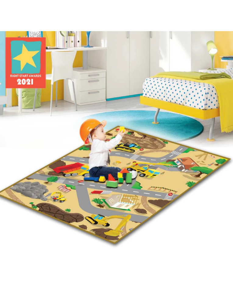 Legetæppe - Byggeplads 120 x 100 cm