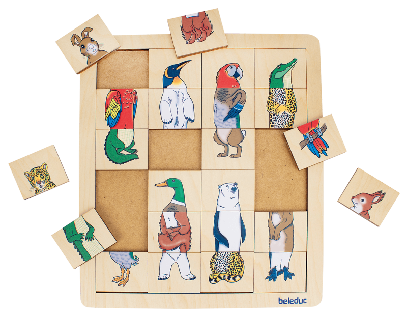 Match & Mix puslespil - dyr