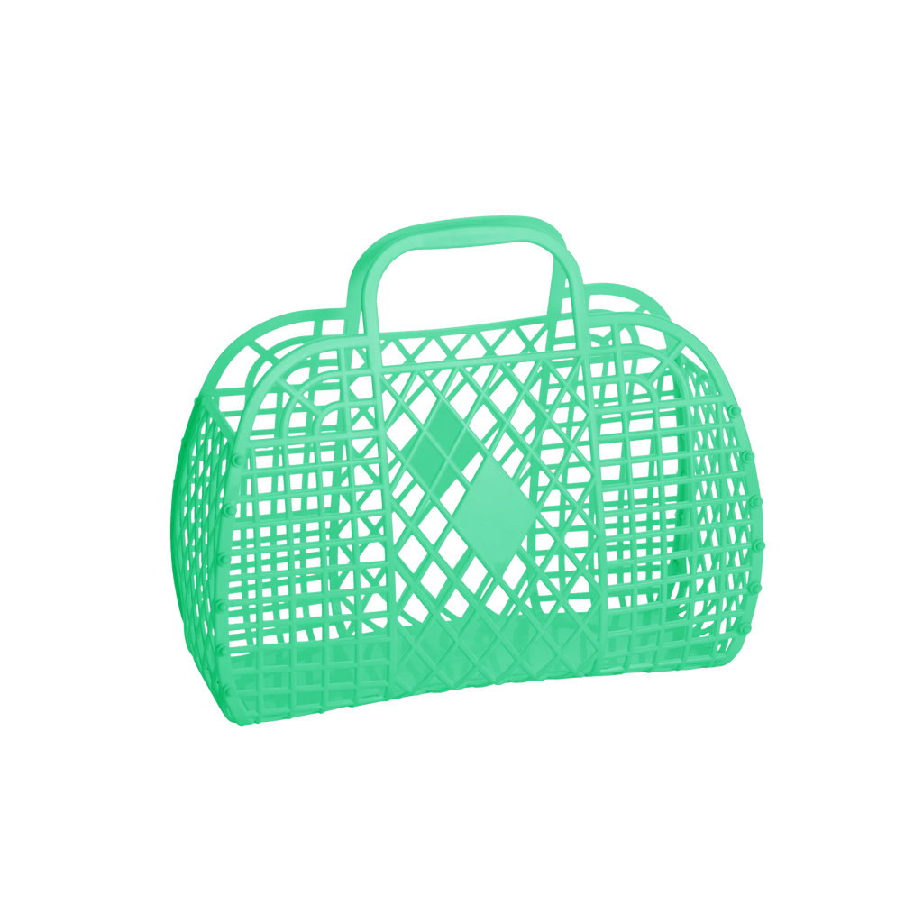 Sun Jellies Retro Basket SMALL -  Green