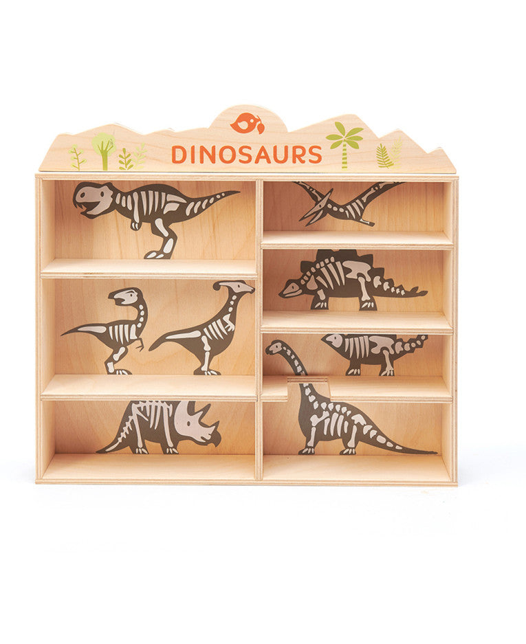 Sættekasse med 8 trædyr - Dinosaurer
