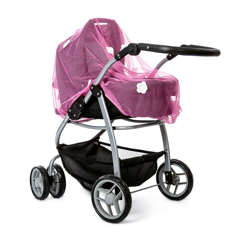 Mini Mommy Myggenet - Pink med blomst - Legeslottet