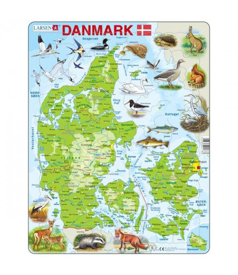 Puslespil Danmarkskort - Legeslottet