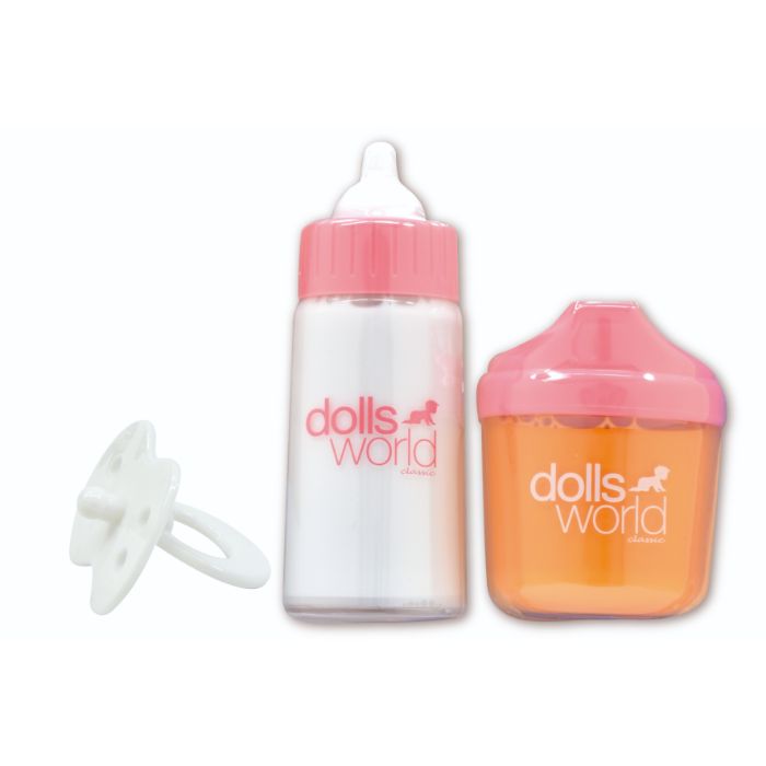 Dolls World Magisk Sutteflaske, Drikkekop & Sut