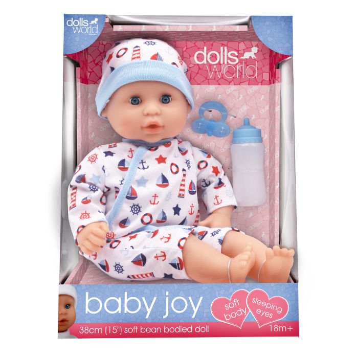 Baby Joy drengedukke 38 cm