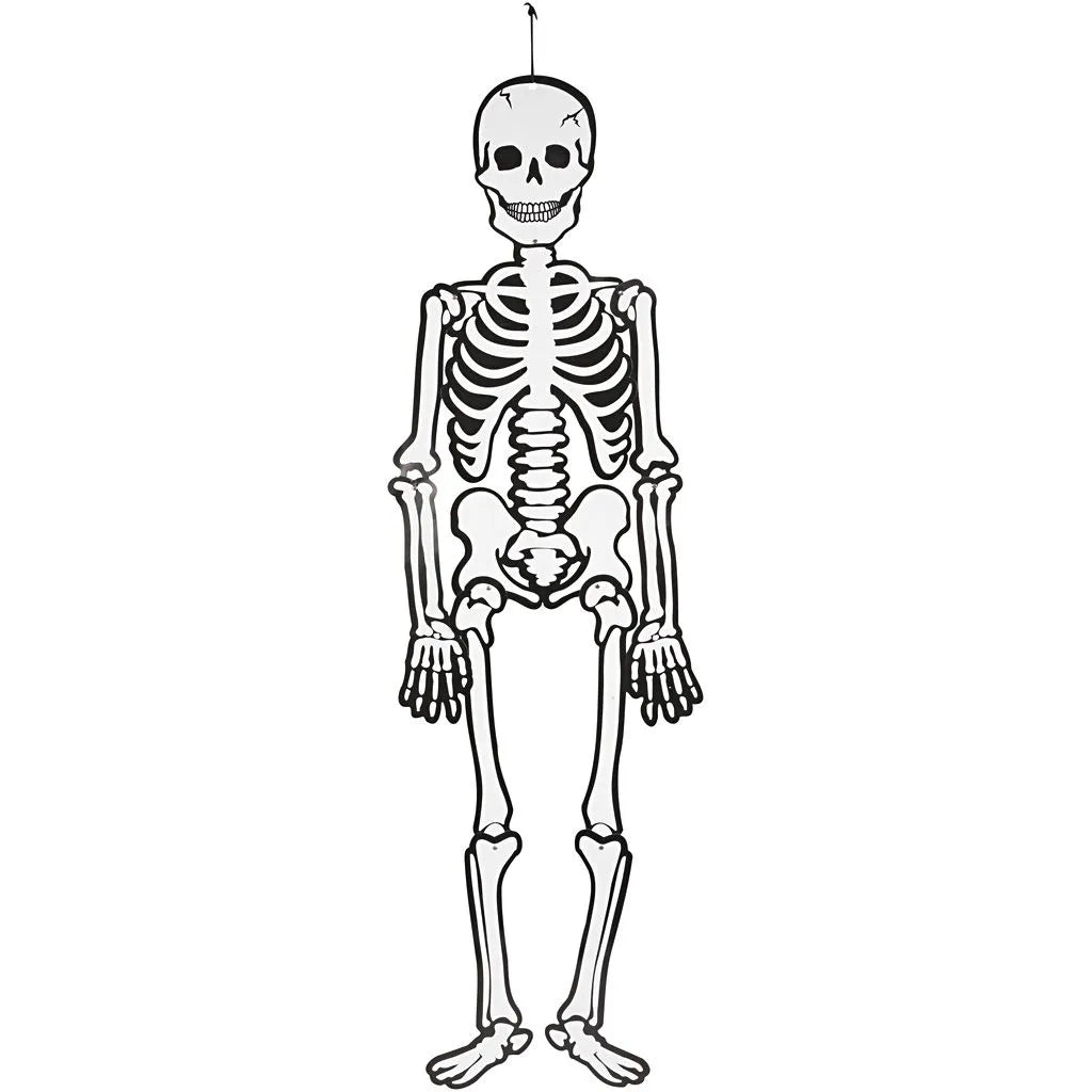 Skelet - H: 120 cm, 300 g - Selvlysende i mørke