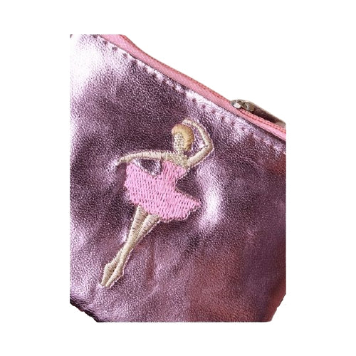 MOLLY & ROSE Pung Metallic Ballerina - Ass. farver Pink/sølv