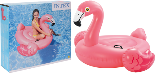 Intex Badedyr Flamingo Pink Ride On - 147 x 140 x 94 cm