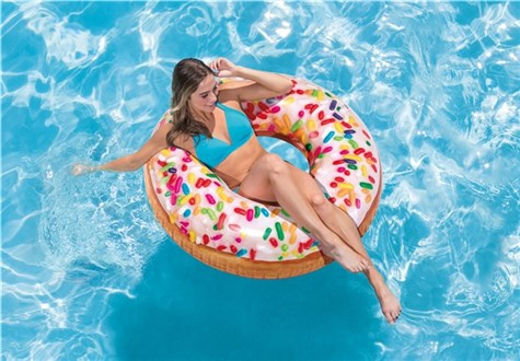Intex Badering Donut med Regnbuefarvet Krymmel