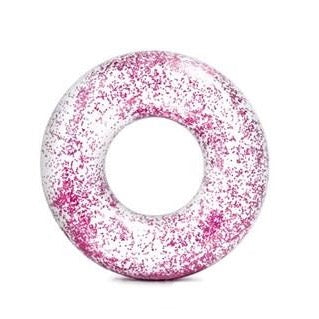 Intex Transparent glitter badering - Pink 1,19m