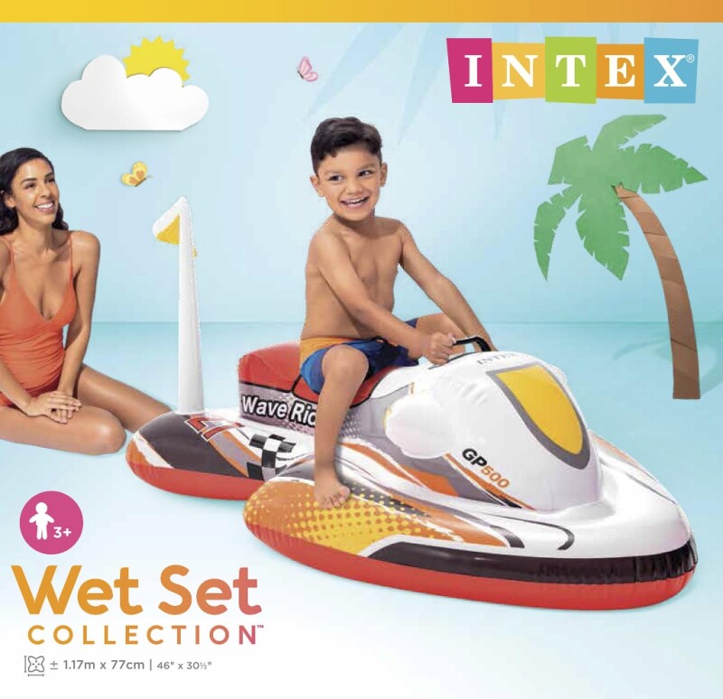 Intex Speedbåd Wave Rider Ride On - Rød, 117x77 cm