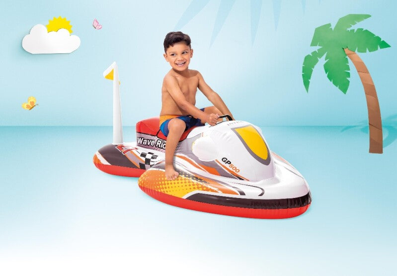 Intex Speedbåd Wave Rider Ride On - Rød, 117x77 cm