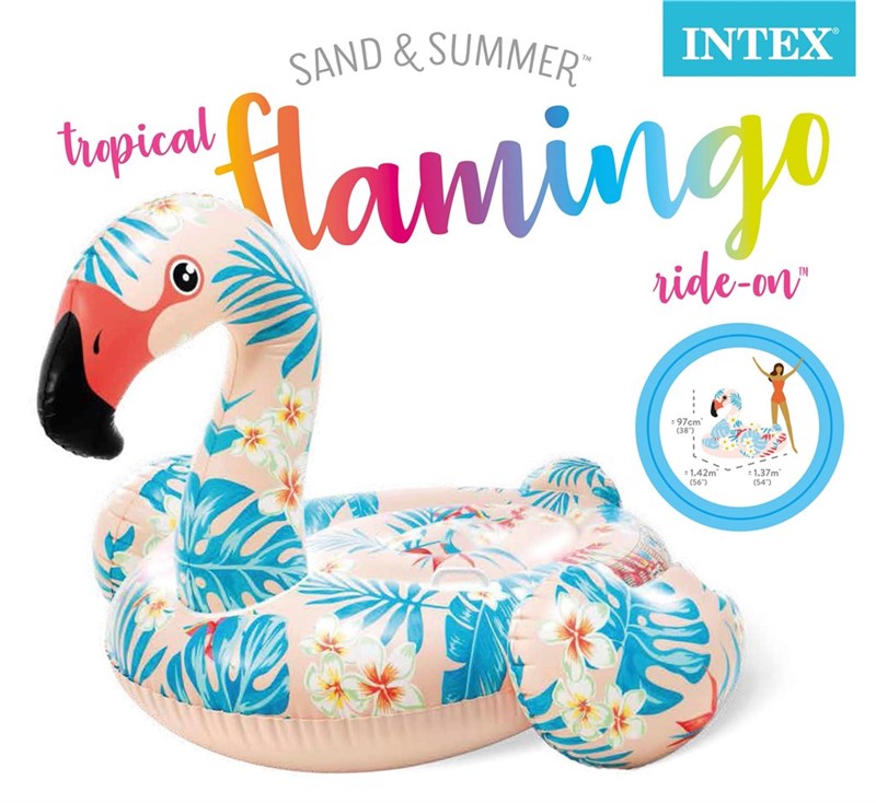 Intex Badedyr Tropical Flamingo Ride-On - 142 x 137 x 97