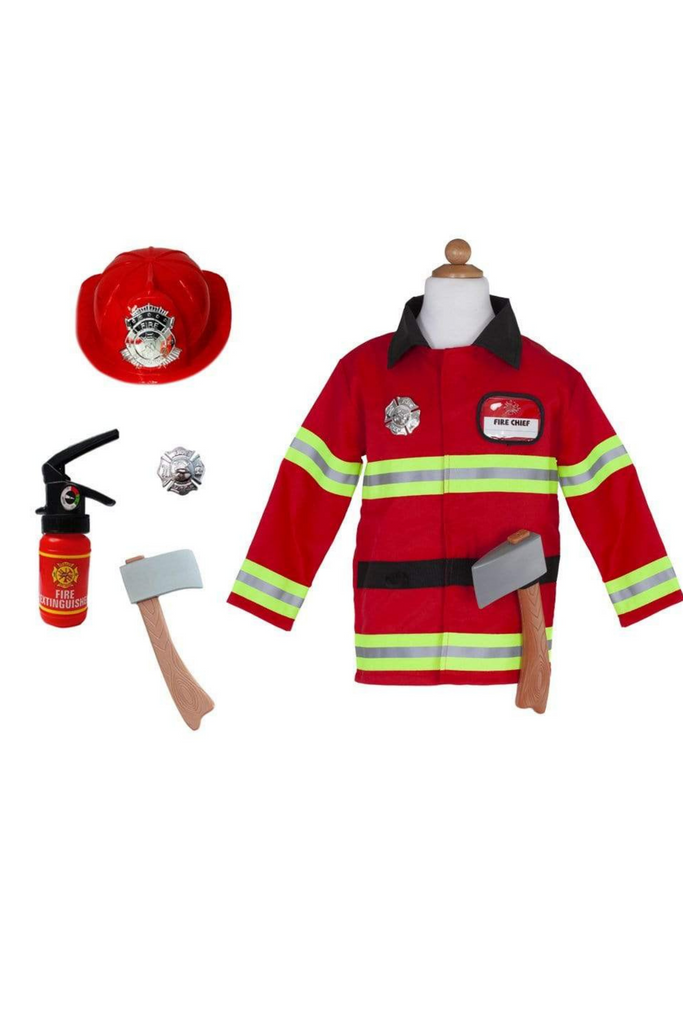 Great Pretenders Udklædning Brandmandstøj m. tilbehør - Str. 5 - 6