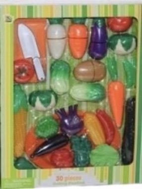 Legemad plast grøntsager m. velcro - Legeslottet