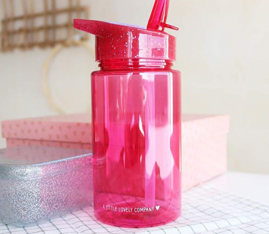 A Little Lovely Company Drikkedunk - Glitter Pink