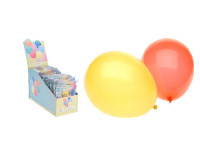 Runde balloner - Ass. farver a 24 stk.