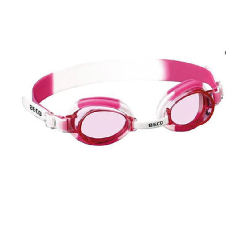 BECO Halifax Svømmebrille Proff. - Hvid/Pink, 8+ år