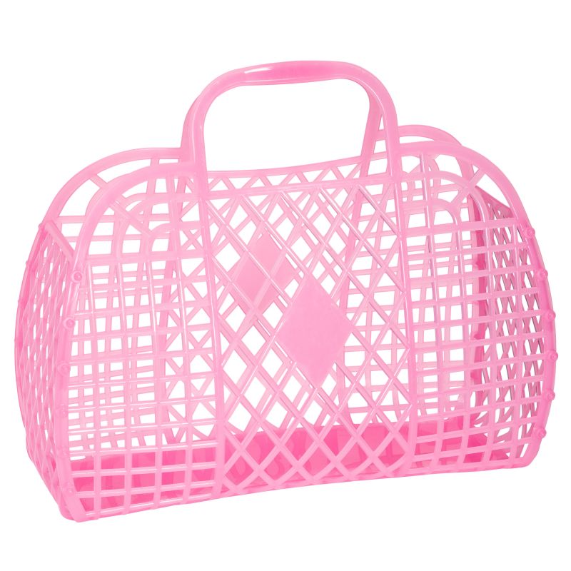 Sun Jellies Retro Basket LARGE -  Neon Pink