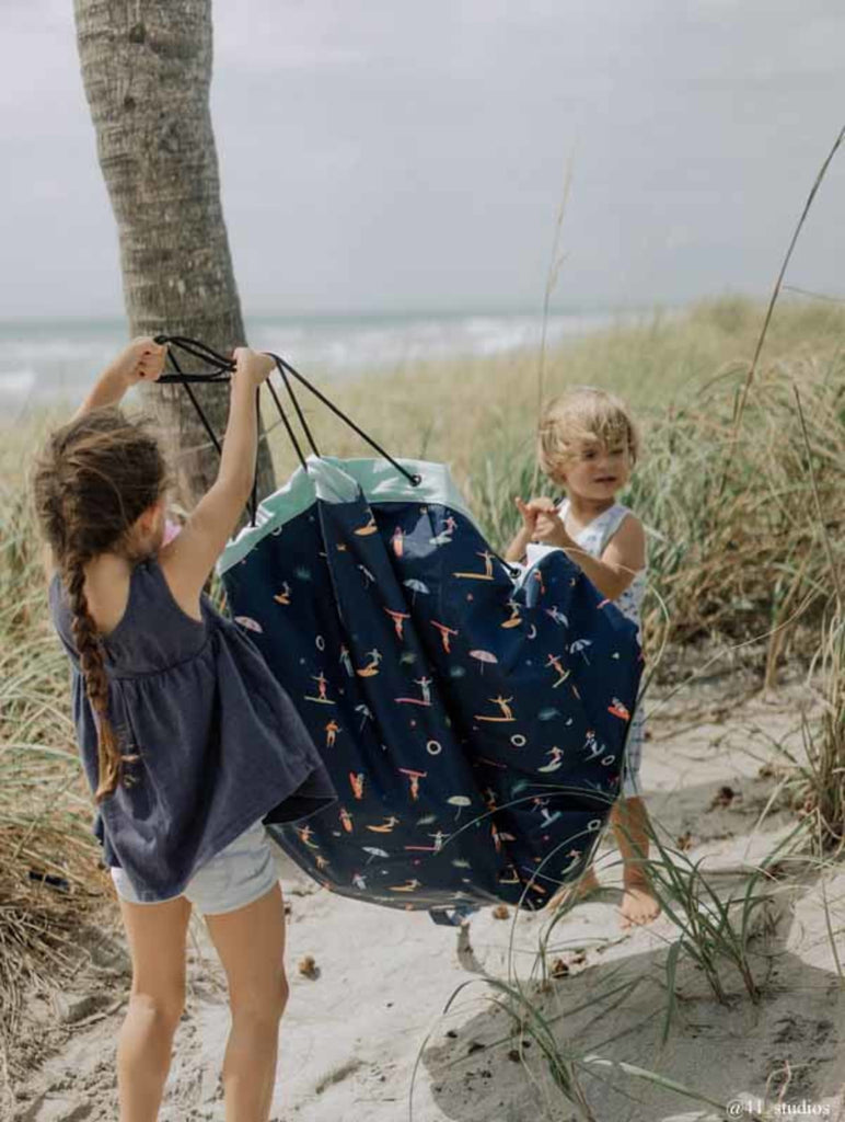 Play&Go opbevaringspose & legetæppe Outdoor - Surf