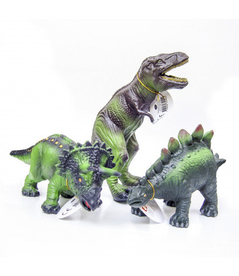 Green Rubber Toys Soft Animals Dino - 3 Stk.