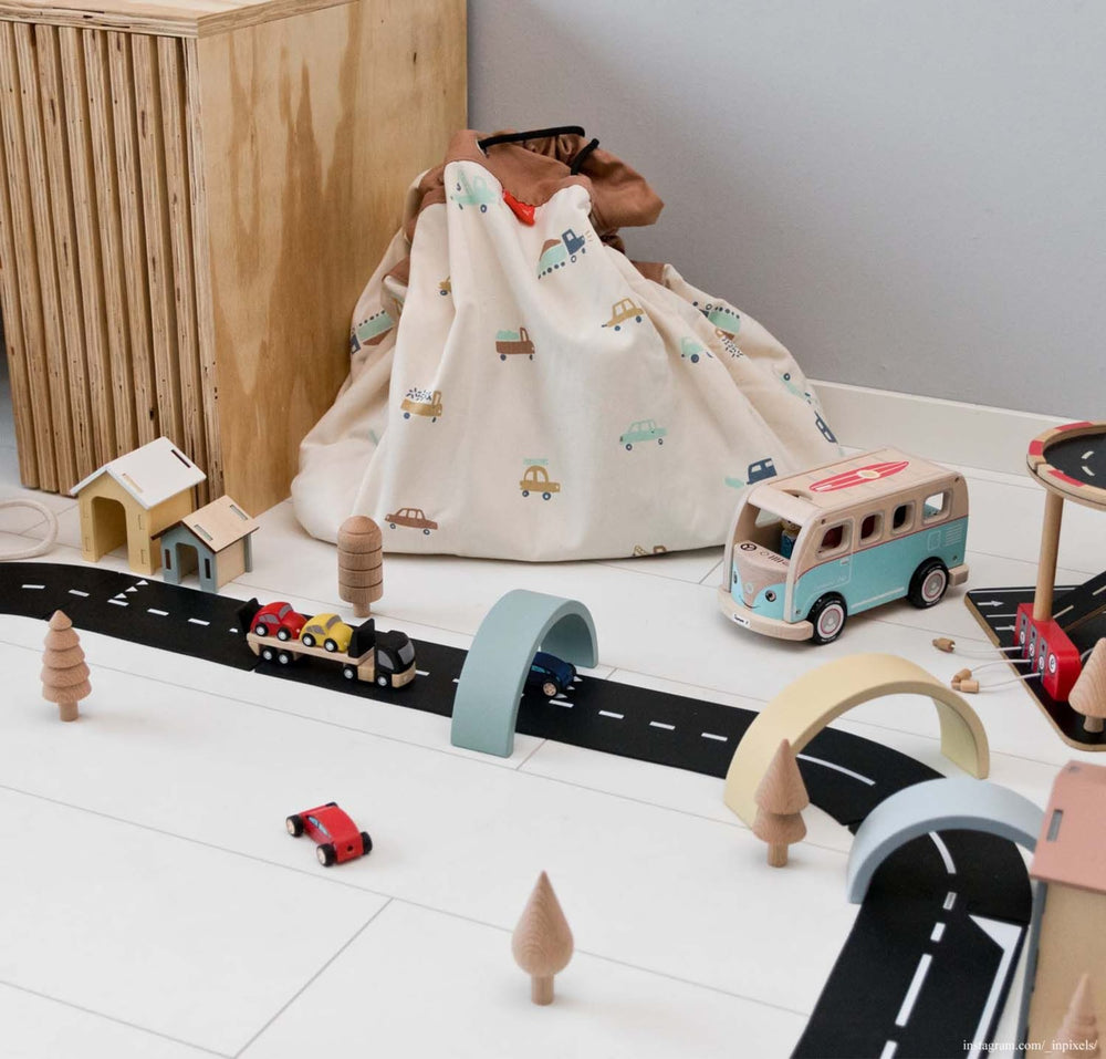 Play&Go opbevaringspose & legetæppe -  Big Cars Storage