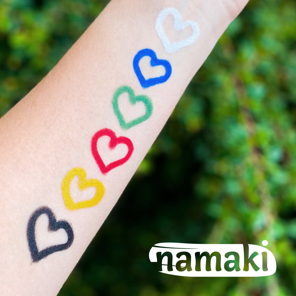 Namaki Øko Ansigtsmaling Rainbow - 6 stk. farveblyanter